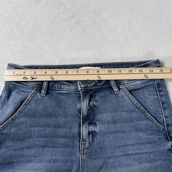 Vici High Rise Wide Leg Cropped Jeans Womens Sz 29 Medium Wash - Picture 8 of 11